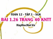 Bài 1.26 SGK Toán 12 tập 1 Kết nối tri thức